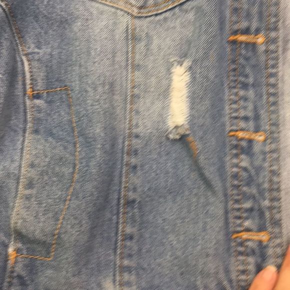 Blue Age Jeans distressed denim jacket sz M - Picture 4 of 6